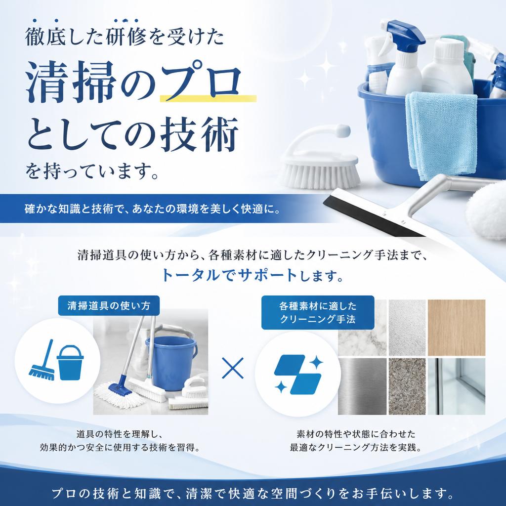 熟練した清掃技能