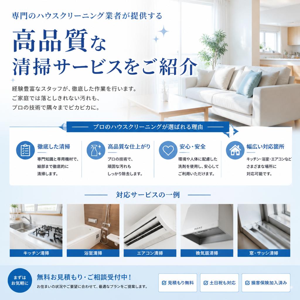 プロのハウスクリーニングとは？