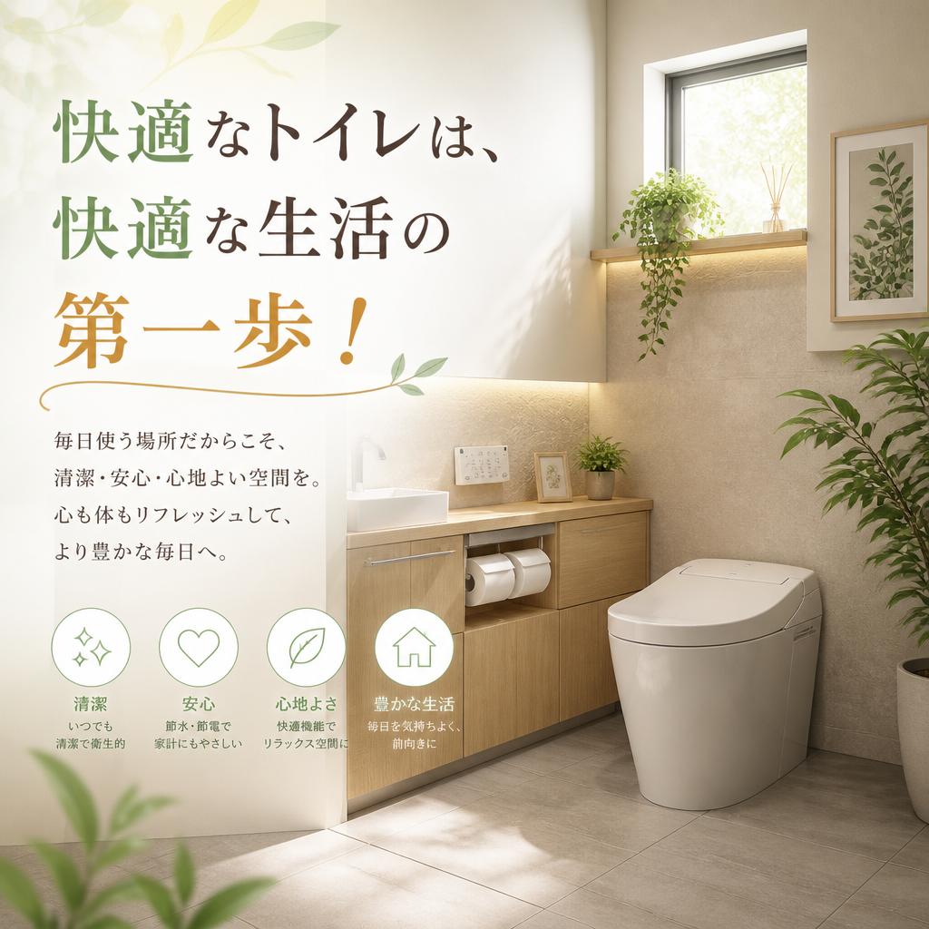 快適なトイレは、快適な生活の第一歩！