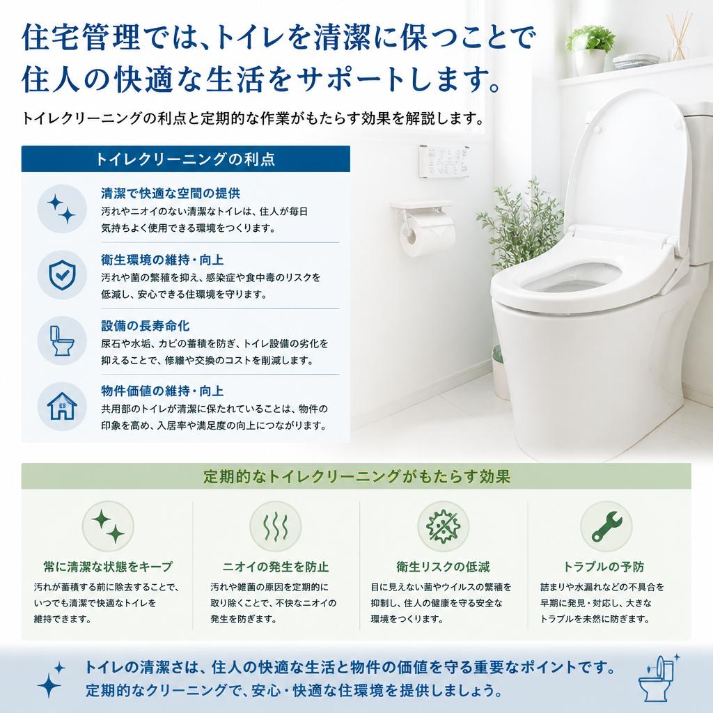 住宅管理におけるトイレクリーニングの利点