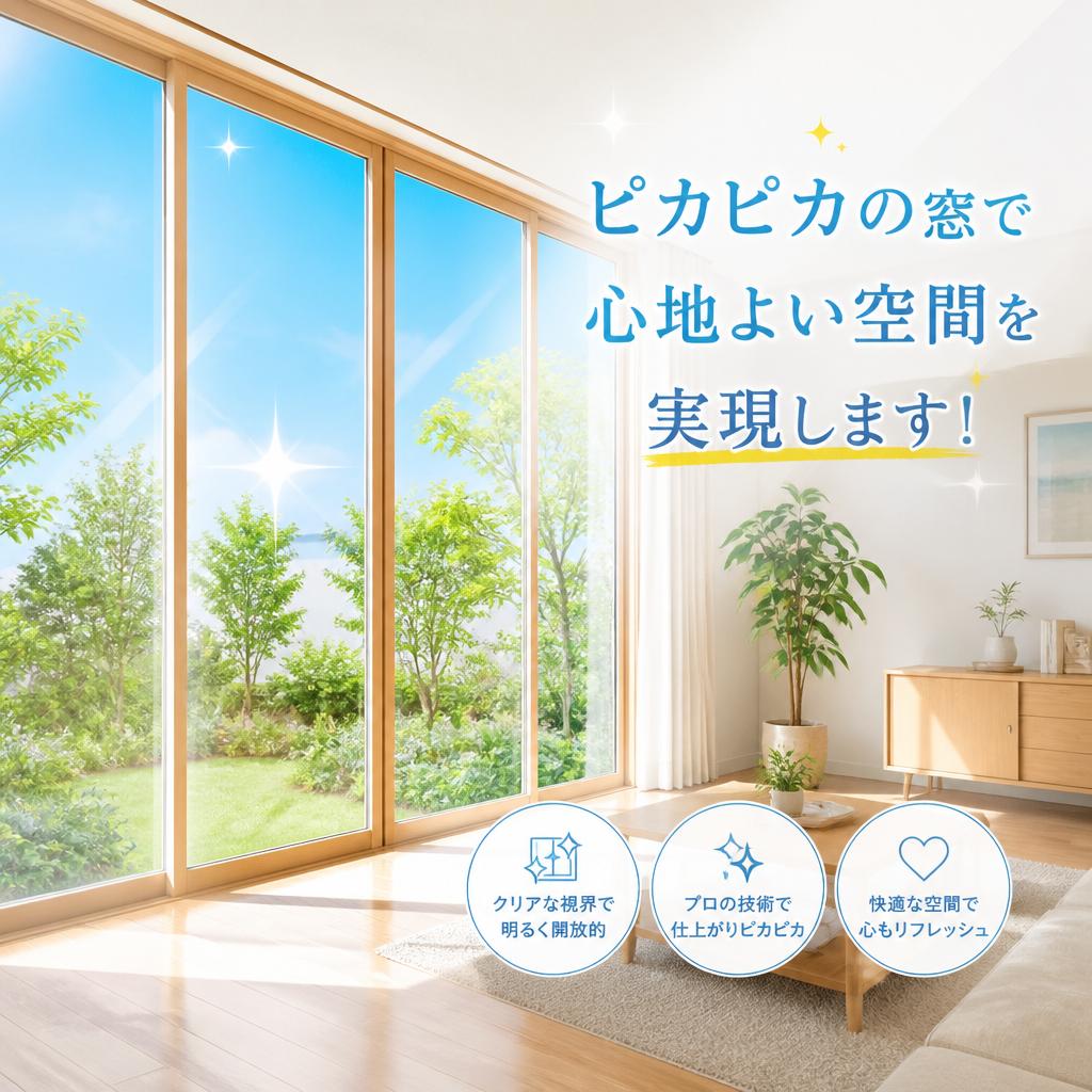 ピカピカの窓で心地よい空間を実現します！